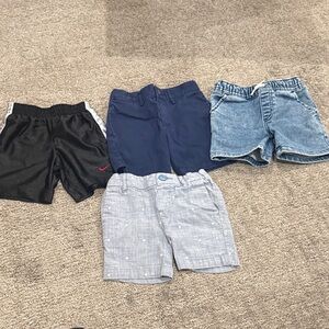 2T Assorted Boys Shorts Set - Black, Navy, Denim, Light Blue.